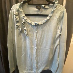 NWT Talbots Womens Cardigan Robin Egg Blue 1X